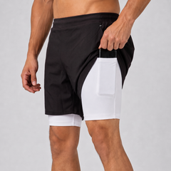 2 in 1 Training Shorts | Black