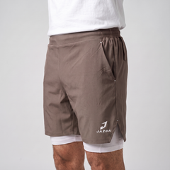 2 in 1 Training Shorts | Light Brown